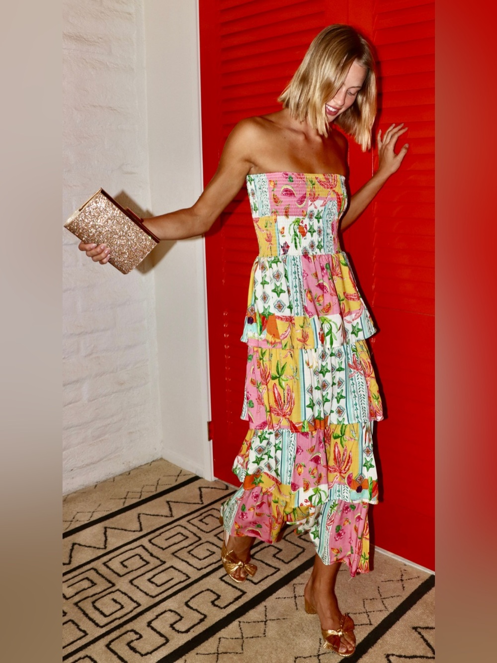 Félicité Strapless Tier Maxi Dress French Pink
